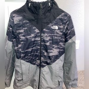 Northface womens wind breaker jacket grey
